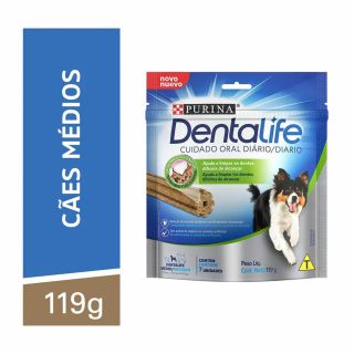 Petisco DentaLife Cães Adultos Médios 7 unidades 119g