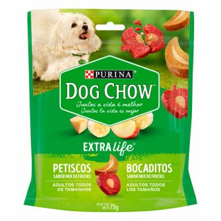 Petisco Dog Chow para Cães Adultos Mix de Frutas 75g