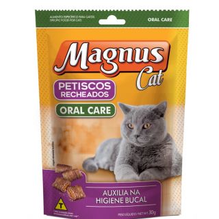 Petisco Magnus Cat Recheados Oral Care para Gatos 30g