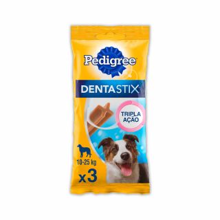 Petisco Pedigree Dentastix Cuidado Oral Para Cães Adultos Raças Médias 77g-3Unidade