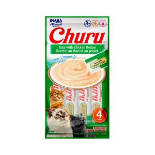 Petisco Purê Churu Atum com Galinha para Gatos 336gr