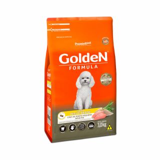 Ração Golden Fórmula para Cães Adultos de Porte Pequeno Sabor Peru e Arroz 3Kg