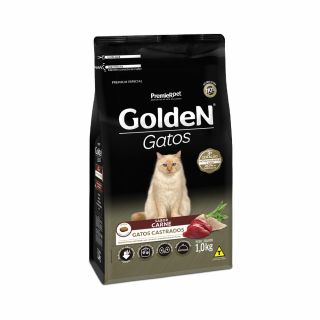 Ração Golden para Gatos Adultos Castrados Sabor Carne
