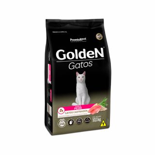 Ração Golden para Gatos Castrados Sabor Peixe 10.1Kg