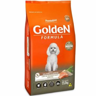 Ração Golden Sabor Salmão e Arroz Para Cães Adultos Mini Bits 15kg