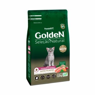 Ração Golden Seleção Natural para Gatos Filhotes Sabor Frango e Arroz 1Kg