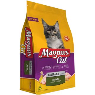 Ração Magnus Premium Cat Sabor Frango para Gatos Adultos Castrados 1KG