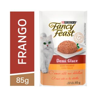 Ração Úmida Fancy Feast Demi Glace para Gatos Sabor Frango 85g