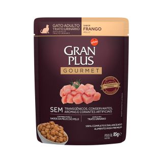 Ração Úmida GranPlus Gourmet Sachê para Gatos Adultos Trato Urinário Sabor Frango - 85g