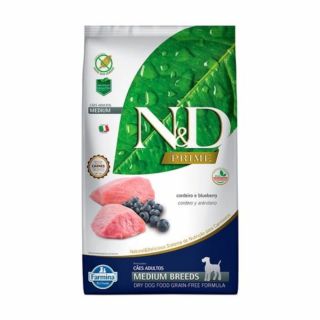 Ração N&D Prime Cão Adulto Medium Breeds Cordeiro e Blueberry 10,1Kg