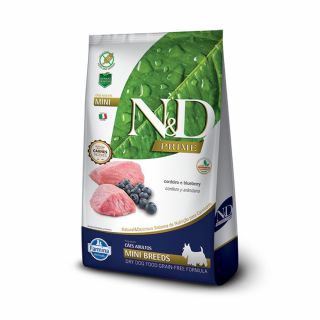 Ração N&D Ancestral Grain Cães Adultos Raças Pequenas Cordeiro e Blueberry 800 g