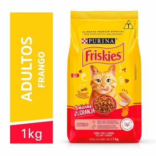 Ração Purina Friskies para Gatos Adultos Sabor Frango 1kg