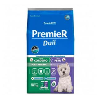 Ração Seca Premier Ambientes Internos Duii Cordeiro e Peru para Cães Adultos Porte Pequeno - 10,1kg