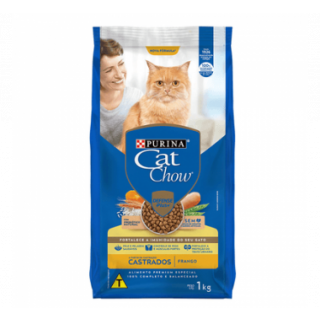 Ração Cat Chow Para Gatos Adultos Castrados Sabor Frango 1Kg