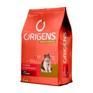 Ração Origens para Gatos Castrados sabor Frango 1Kg