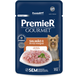 Ração úmida PremieR Gourmet Cães Adultos Porte Pequeno Salmão e Arroz Integral