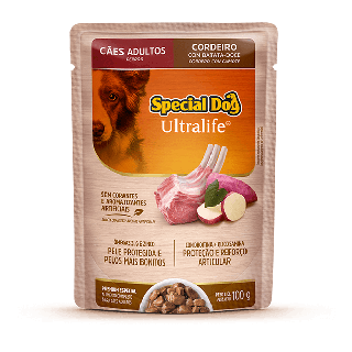 Special dog sachê ultralife adultos sabor cordeiro 100G