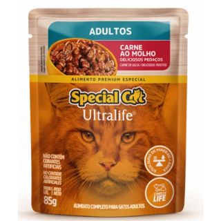 SACHÊ SPECIAL CAT ULTRALIFE PARA GATOS ADULTOS CARNE 85G