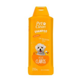 Shampoo e Condicionador Pet Clean Clareador para Cães e Gatos 700ml Pelos Claros