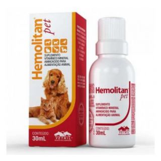 Hemolitan Pet Suplemento para Cães e Gatos - 30ml - Vetnil