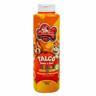 Talco para Banho a Seco Pet Cães e Gatos Filhotes 100gr