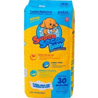 Tapete Higiênico Super Secão Baby Petix C/30 Unidades