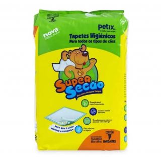 Tapete Higiênico Super Secão 80 x 60cm 7 Unidades