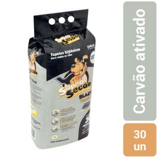 Tapete Higiênico Super Secão Black Premium para Cães 30 Unidades
