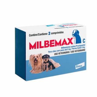 Vermífugo Elanco Milbemax C para Cães até 5kg