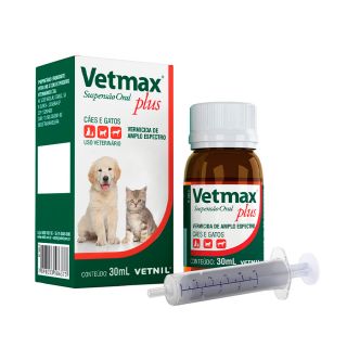 Vermífugo Vetmax Plus para Cães e Gatos - 30ml - Vetnil
