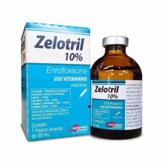 Zelotril 10% Enrofloxacina Injetável 50ml