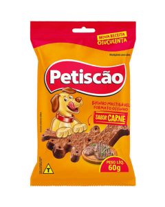 Bifinho Petiscão Ossinho de Carne para Cães - 60g