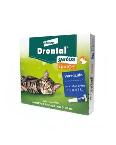 ELANCO DRONTAL SPOT ON GATOS 0,70ml (2,5-5kg)