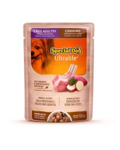 Ração Úmida Sachê Special Dog Ultralife para Cães Adultos Pequeno Porte Sabor Cordeiro e Batata Doce 100 g