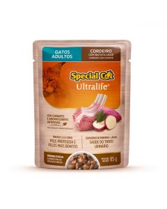 Sachê Special Cat Ultralife para Gatos Adultos Sabor Cordeiro com Batata Doce 85 g