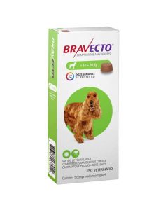 Antipulgas e Carrapatos Bravecto MSD para Cães de 10 a 20 kg 500 Mg
