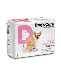 Fralda Higiênica Dogs Care Ecofralda para Cães Fêmeas-PP-6Un