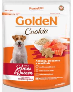 Biscoito Golden Cookie para Cães Adultos de Porte Pequeno Sabor Salmão e Quinoa 350 g