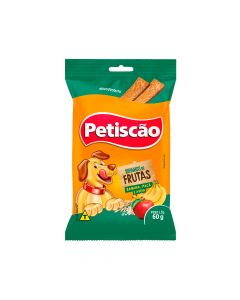 Snack Petiscão Bifinho de Fruta Banana, Maçã e Aveia para Cães 60g
