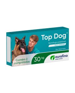 Vermífugo Ourofino Top Dog Para Cães 30kg