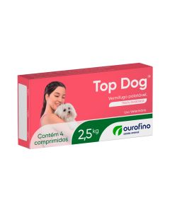 Vermífugo Ourofino Top Dog para Cães de até 2,5kg